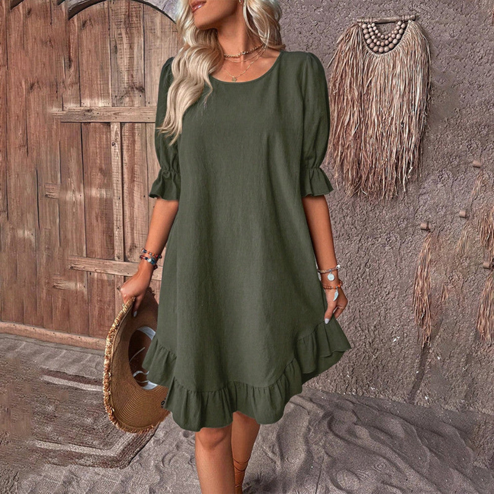 Clarisse Puffed Sleeve Dress